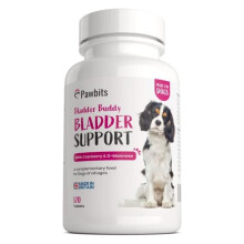 Pawbits 120 Bladder Buddy Support Tablets for Dogs - Dog UTI treatment Food Supplements with Cranberry and D-Mannose to Support Kidney & Urinary