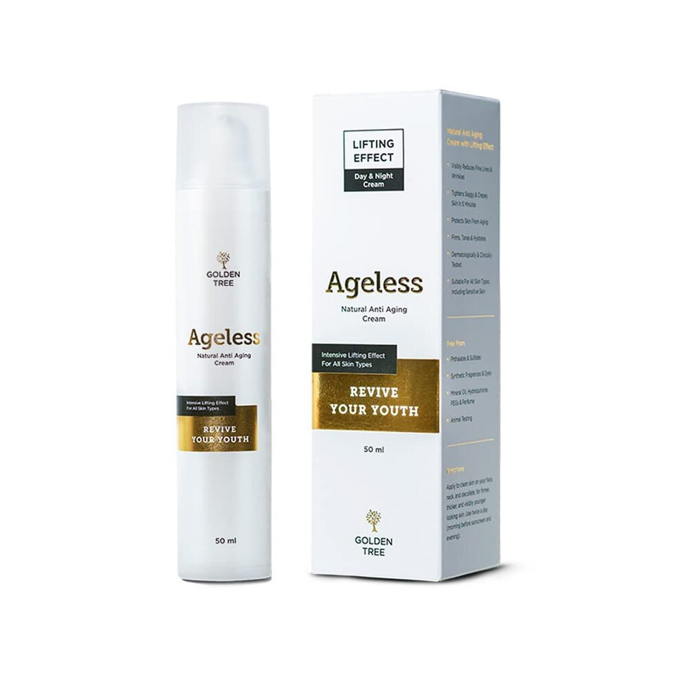 Golden Tree Ageless Anti-Wrinkle Face - Anti-Aging Day And Night Face - Skincare Formula Raises Collagen & Elastin Levels - Improves Skin Cream