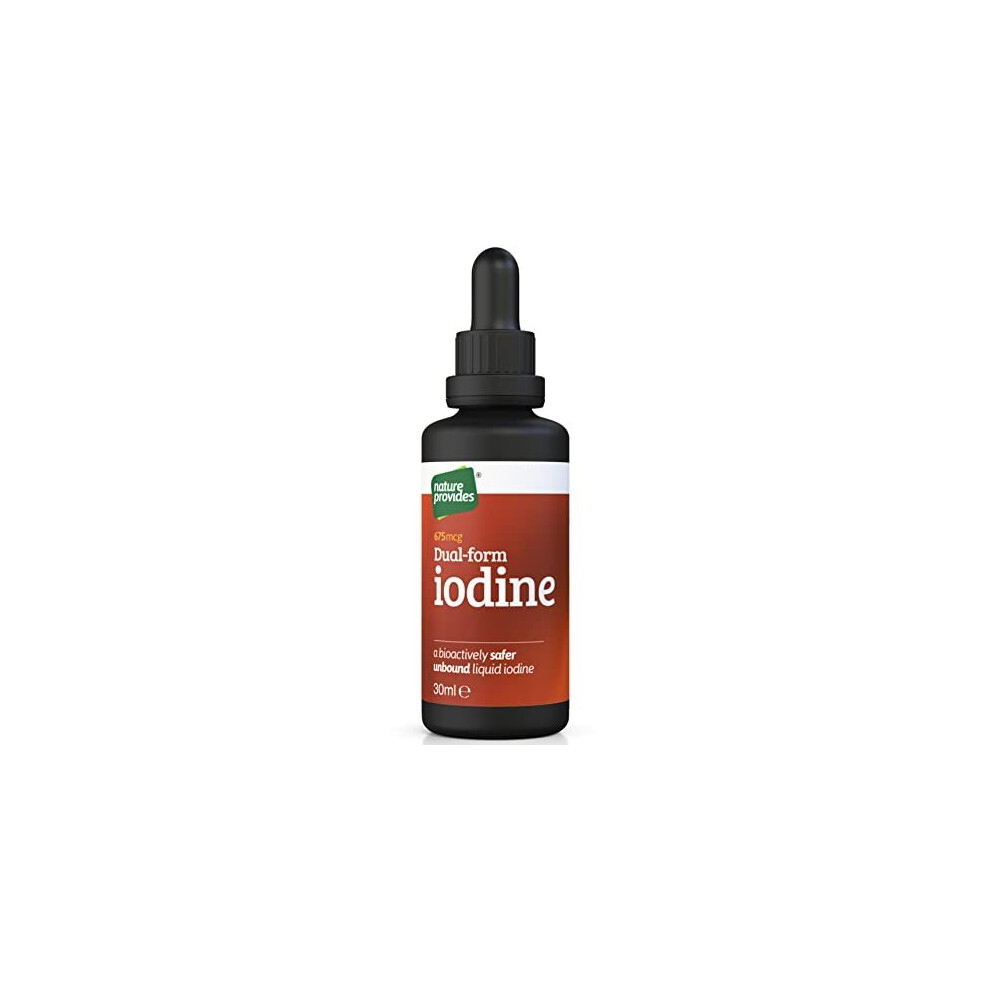 Natural Dual-Form Iodine : 100% Free and Unbound Iodine / Iodide Supplement. 675mcg (30ml) for Energy, Mood & Metabolism. Made in The UK.