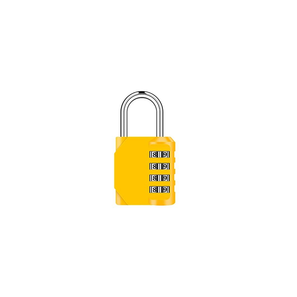 Combination Padlock ,4 Digit Combination Lock, Locker Padlocks With Code Heavy Duty Weatherproof Padlock Outdoor Combination Lock For School Gym 761736213897