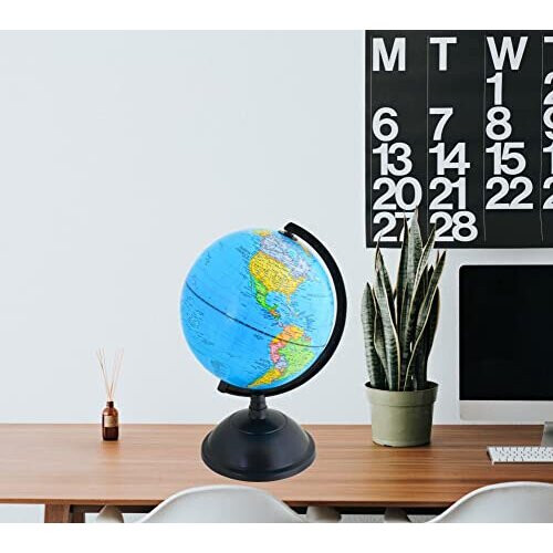 TOPGLOBE Educational World Globe 20cm Swivel Rotating Desk Top Globe - Diameter 20cm (Engish) 2