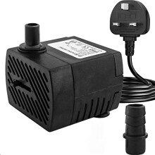 Mini Submersible Water Pump (350L/H, 5W) Adjustable Ultra Quiet Fountain Water Pump for Aquarium, Fish Tank, Pond, Statuary, Hydroponics, Indoor or