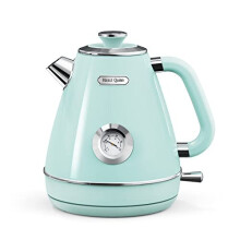 Hazel Quinn Electric Kettle 1.7L, 2200W, Stainless Steel BPA-Free, Vintage Mint Green, Temperature Dial, Strix Auto Shut-Off & Boil-Dry