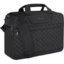Borsa per Laptop EMPSIGN 17.3", Capiente e Espandibile, Impermeabile, con Tasche RFID, per Ufficio e Viaggio, Nera