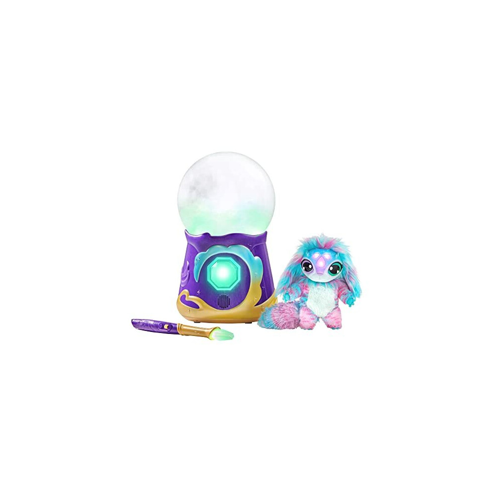 Magic Mixies Magical Misting Crystal Ball With Interactive 8 Inch Blue Plush Toy And 80+ Sounds And Reactions Small Breeds