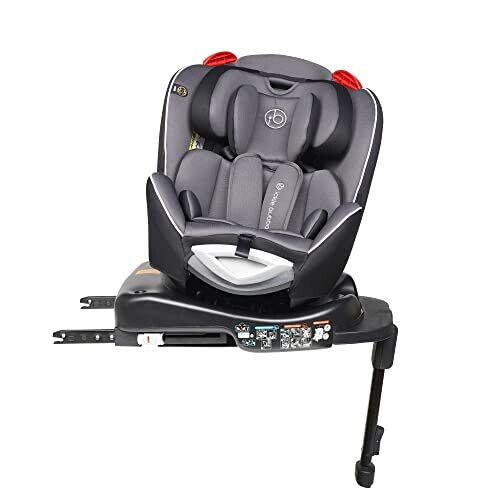 Ickle Bubba Radius Group 0+/1/2 360 Spin Isofix Car Seat - Grey/Black 1