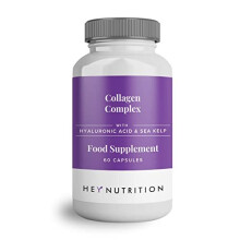 Hey Nutrition Collagen Complex with Hyaluronic Acid, Sea Kelp & Vitamins E, C, Biotin - Supports Nails, Skin, Hair, Joints & Metabolism Type 1 Marine