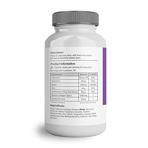 Hey Nutrition Collagen Complex, Biotin & Vitamin C - 60 Capsules 1