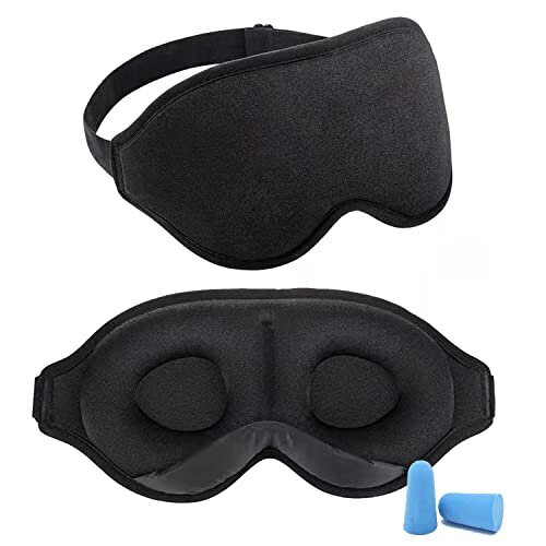 Mudder Blindfold Eye Mask Shade Cover for Sleeping with Nose Pad, 10 Pack
