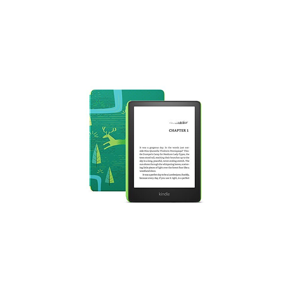 Introducing Kindle Paperwhite Kids | Includes over a thousand books, a child-friendly cover and a 2-year worry-free guarantee, Emerald Forest | 16GB