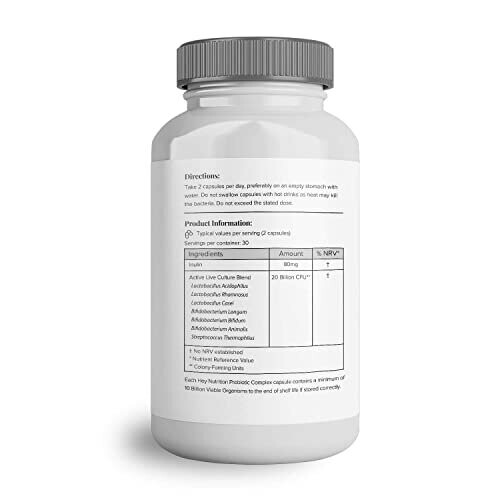 Hey Nutrition Probiotic Complex 20 Billion CFU - 60 Capsules 1