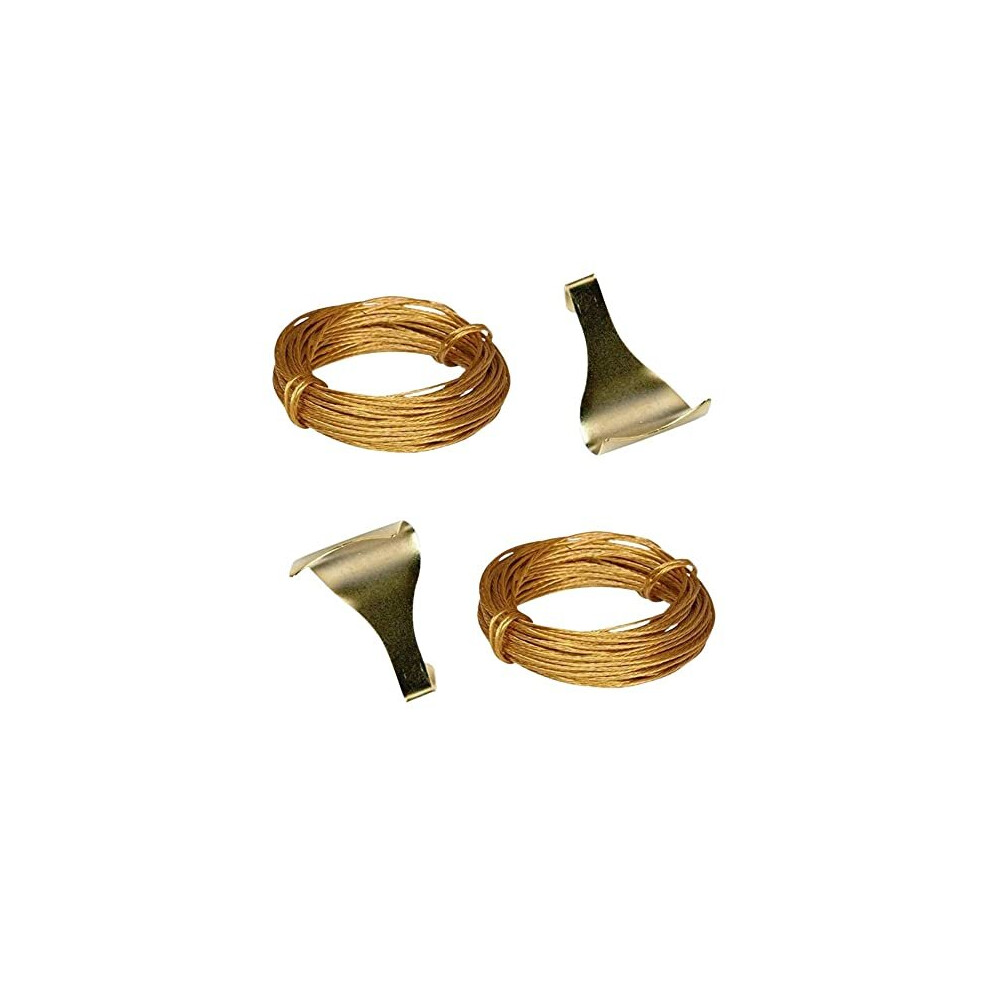 Picture Rail Hooks Dado Rail Picture Hooks Brass Plated Antique Style Moulding Hooks 3.5M Brass Wire For Picture Rail Wall Hanging Decoration 10Pc 5060948111942