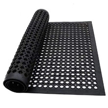 BWKJMY Rubber Drainage Mat , 90 x 210cm Outdoor Entrance Rubber Mats, Anti-Fatigue Drainage Rubber Matting Heavy Duty Non-Slip Floor Mats for