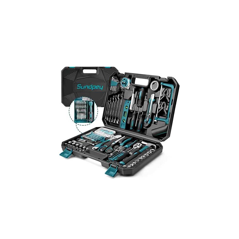 Sundpey Tool Kit Set for Home - 257 Piece Hand Tools Repair & Maintenance DIY Tool Kit Included with Pliers, Adjustable Wrench, Precision Screwdriver,