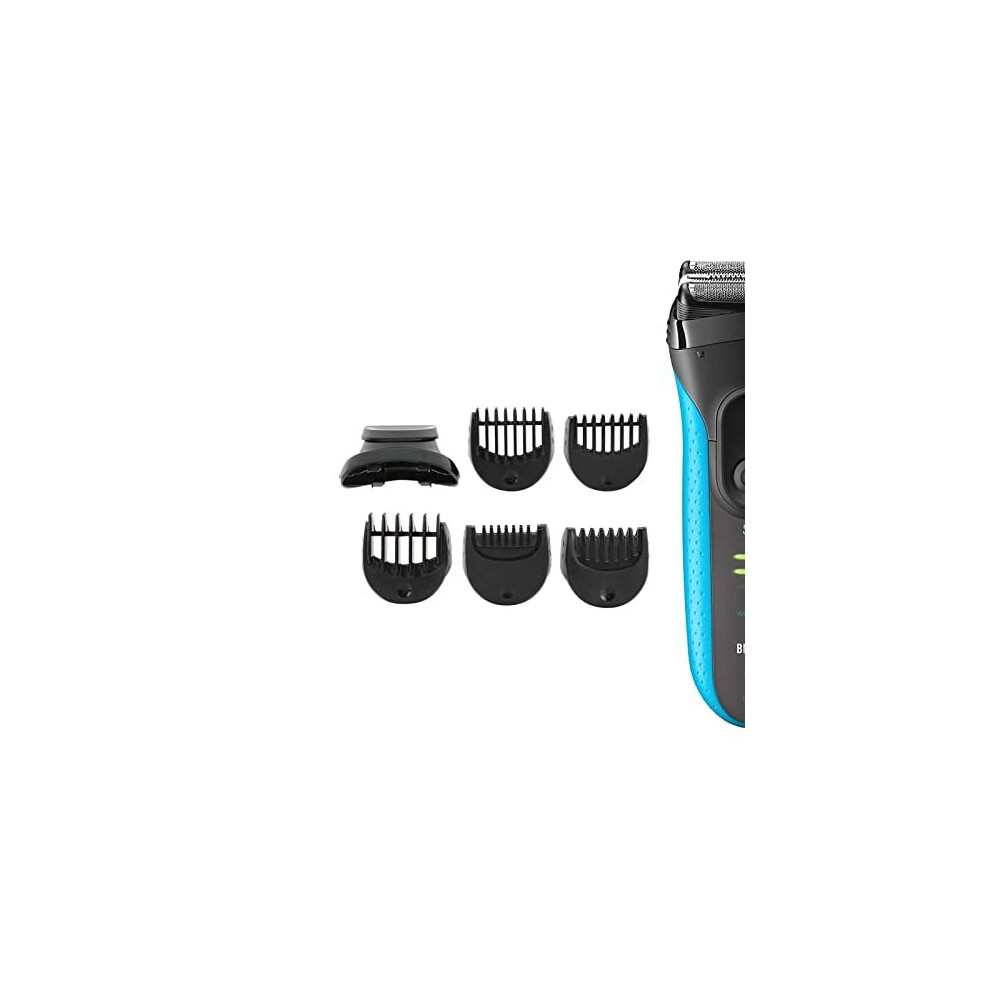 Electric Shaver Trimmer Head for Braun Series 3, Electric Razor Head with 5 x Guide Comb 1/2/3/5/7mm, Replacement Shaver Head