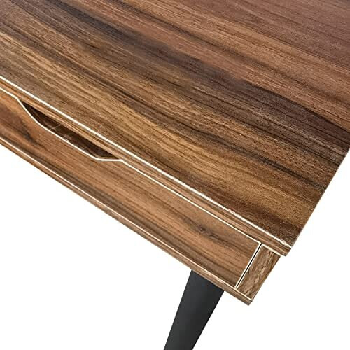 MDA Designs Kenora Home Office Study Ergonomic Desk Table Workstation with Drawers Walnut Black 2