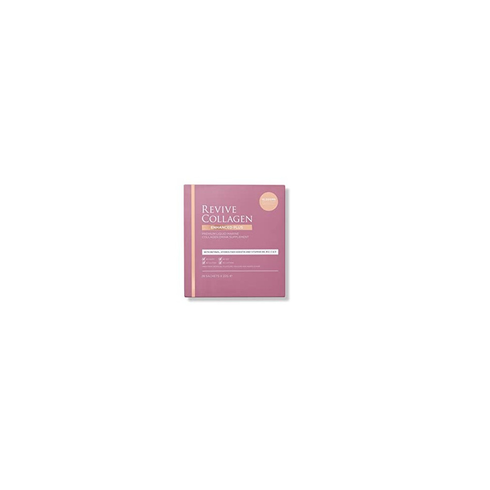 Revive Collagen Enhanced Plus 10,000mg Hydrolysed Marine Collagen Drink with Added Vitamin A & C for Healthy Skin, Hair, Nails & Joints | Tropical |