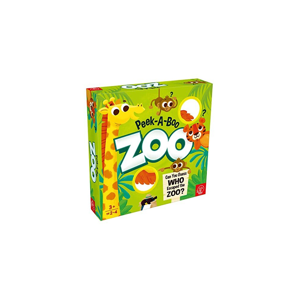 Roo Games Peek-A-Boo Zoo - Be The First To Discover The Missing Animal - For Ages 3+ - A Guessing Board Game For Toddlers And Families