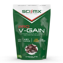SCI-MX Pro V Gain 35g Plant-Based Vegan Protein - No Added Sugar - Chocolate, 900g (20 Servings)
