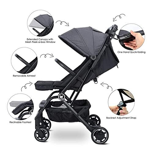 Adjustable baby hot sale stroller