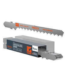 Presch Jigsaw blades Wood 10 pcs. (Fine, curve) - Very clean curved cut (4-30mm) - Durable T shank saw blades for all jigsaws - Saw blades for