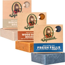 Dr. Squatch Helt Naturlig Bar-Tvål för Män: Wood Barrel Bourbon, Fresh Falls & Birchwood Breeze