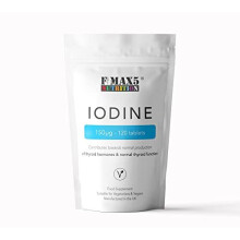 Iodine 150mcg 120 Tablets | High Strength Natural Source of Iodine from Potassium Iodide | Pregnancy Health & Thyroid Supplement | Vegan | UK Made |