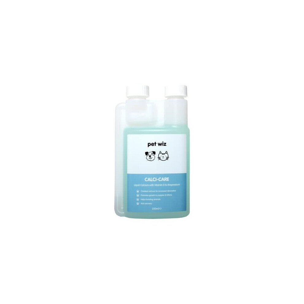 Calci-Care - Liquid Calcium with Vitamin D & Magnesium - Complementary Feed for Dogs, Cats & Small Animals
