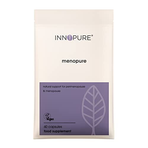 Perimenopause & Menopause All-in-One Supplement (2 Month Supply) with Natural Plant Oestrogens - Menopure is UK Made by Innopure