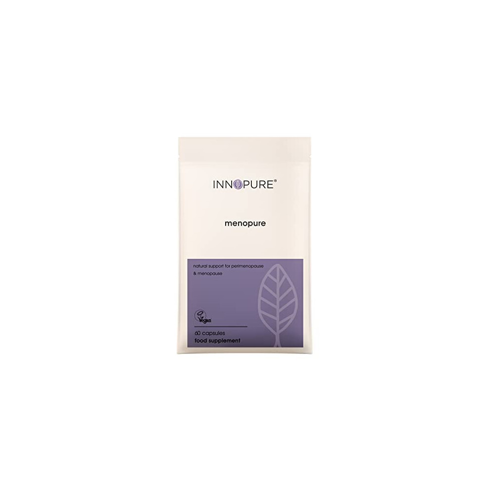 Perimenopause & Menopause All-in-One Supplement (2 Month Supply) with Natural Plant Oestrogens - Menopure is UK Made by Innopure