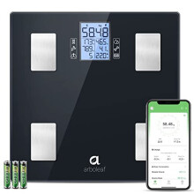 arboleaf Bathroom Scales for Body Weight, Digital Weighing Scales for Body Fat, BMI, Body Composition Monitors with 14 Measurements, 28st/180kg/400lb,