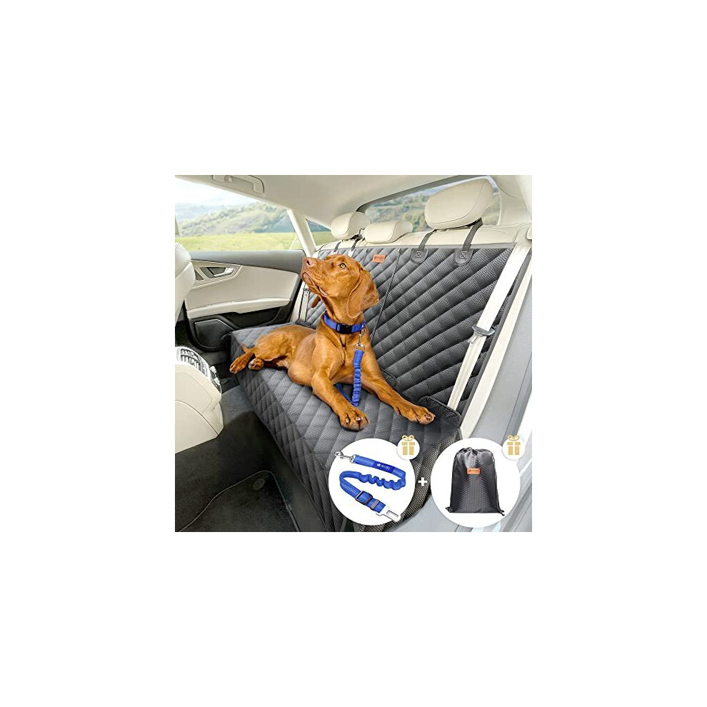 PETPROVED Dog Car Seat Cover for Dogs Car Seat Covers for Cars Back Seats Bench Dog Back Seat Cover for Dogs Nonslip Waterproof Car Seat Cover Rear