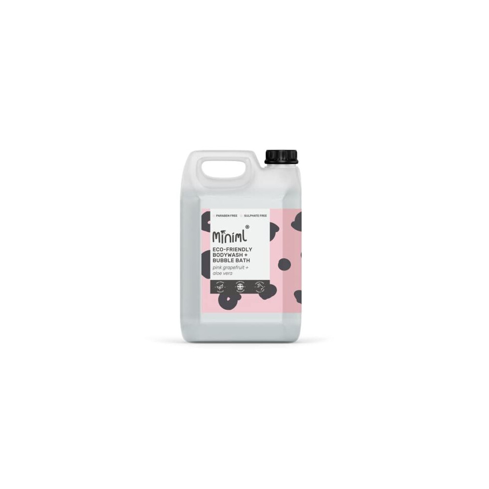 Miniml Pink Grapefruit Body Wash & Bubble Bath Aloe Vera 5L - Image 5