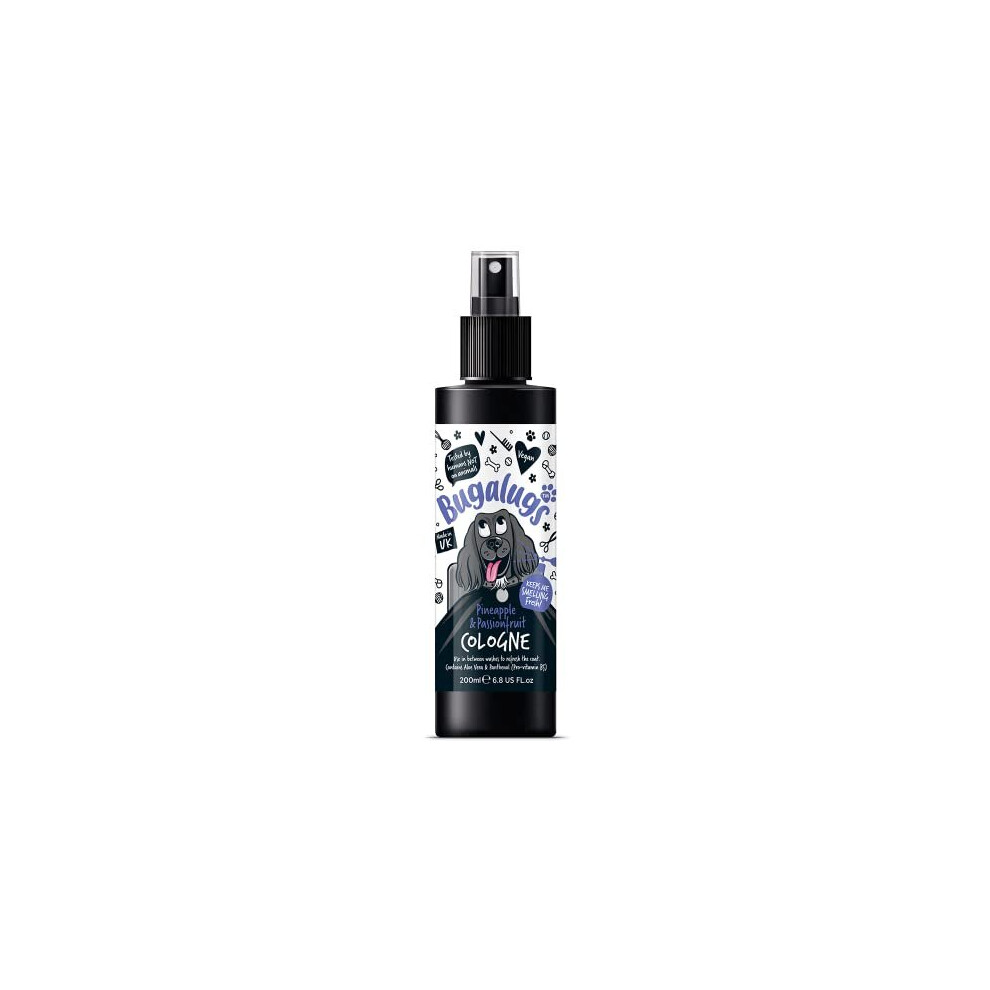 BUGALUGS Dog Cologne perfume - dog deodorant deodoriser spray use with professional groom Dog Shampoo For Dogs, Cats & Pets (Pineapple & Passionfruit,