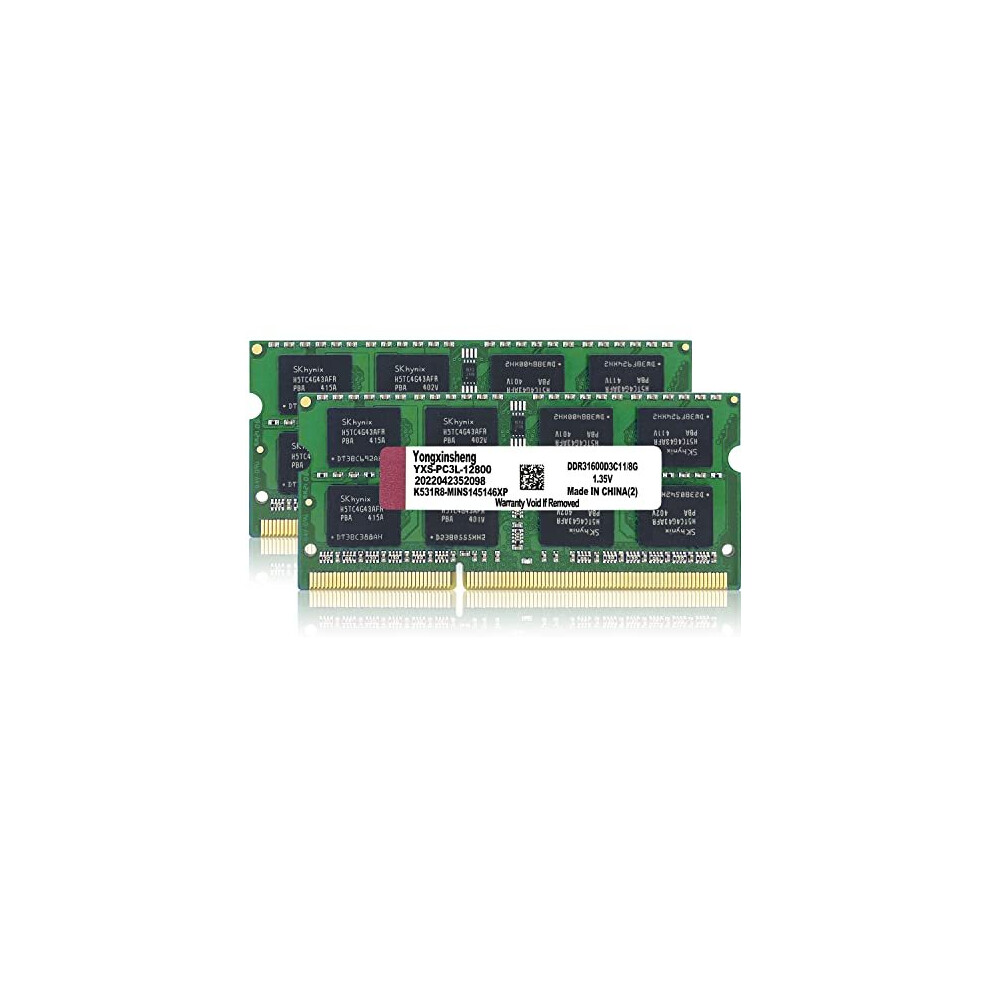 Ddr3 / Ddr3l 16Gb Kit (8Gbx2) Laptop Ram 1600Mhz Pc3l/Pc3-12800 Sodimm Non-Ecc Unbuffered 1.35V/1.5V 2Rx8 Dual Rank 204 Pin Cl11 Notebook Computer 752790061142