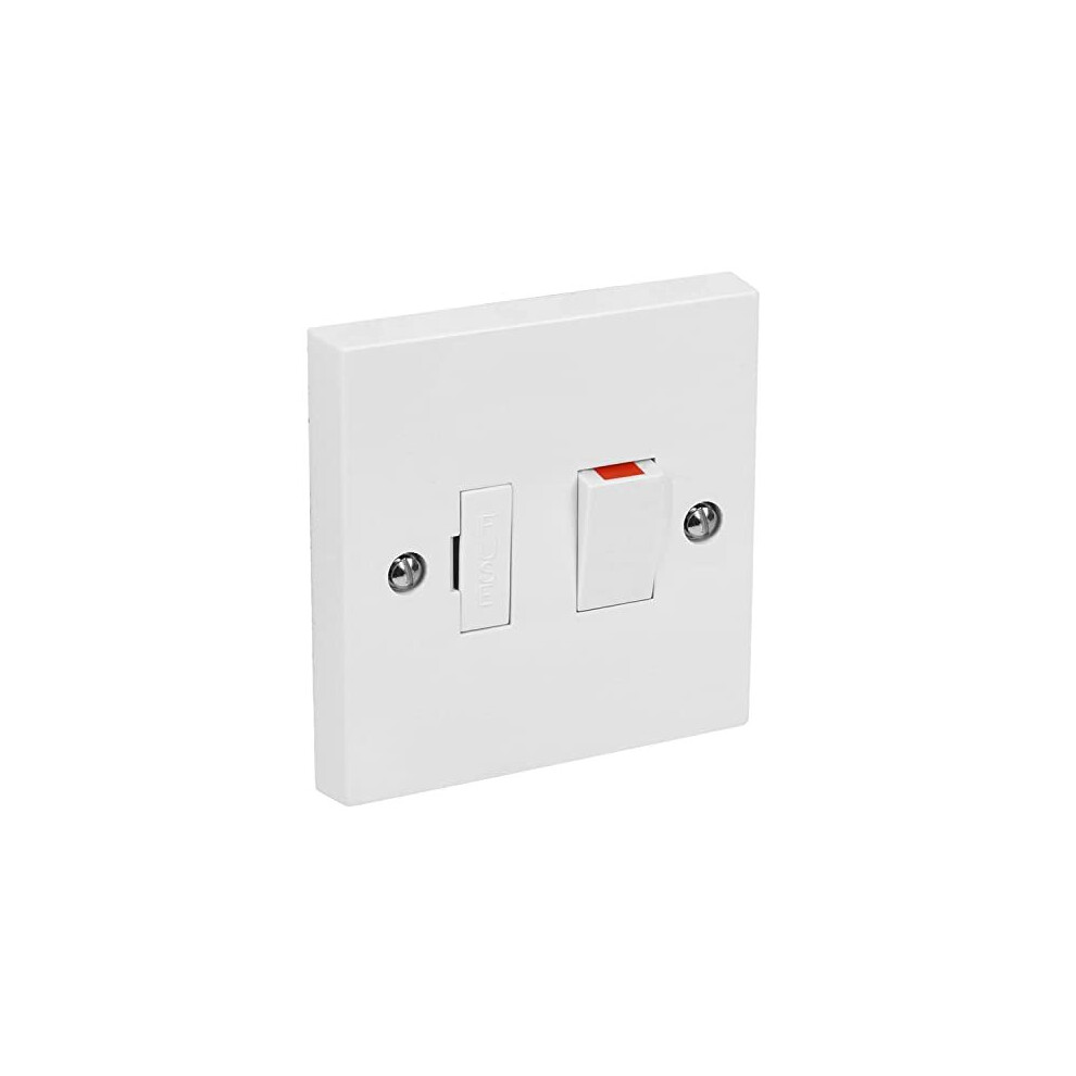 1 Gang Spur Wall Switch 13 Amp Fused Connection Unit Switched - Standard Square White 5060630587642