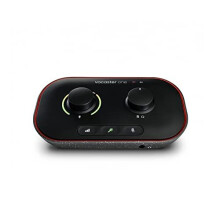 Focusrite Vocaster One — Podcasting Interface for Recording as a Solo Creator. Use Auto Gain, Enhance, and Mute for Easy Podcasting. Small,