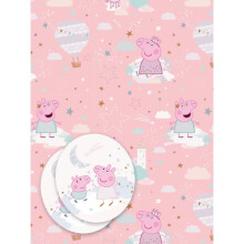 Peppa Pig 2 Sheets Of Gift Wrap And 2 Gift Tags