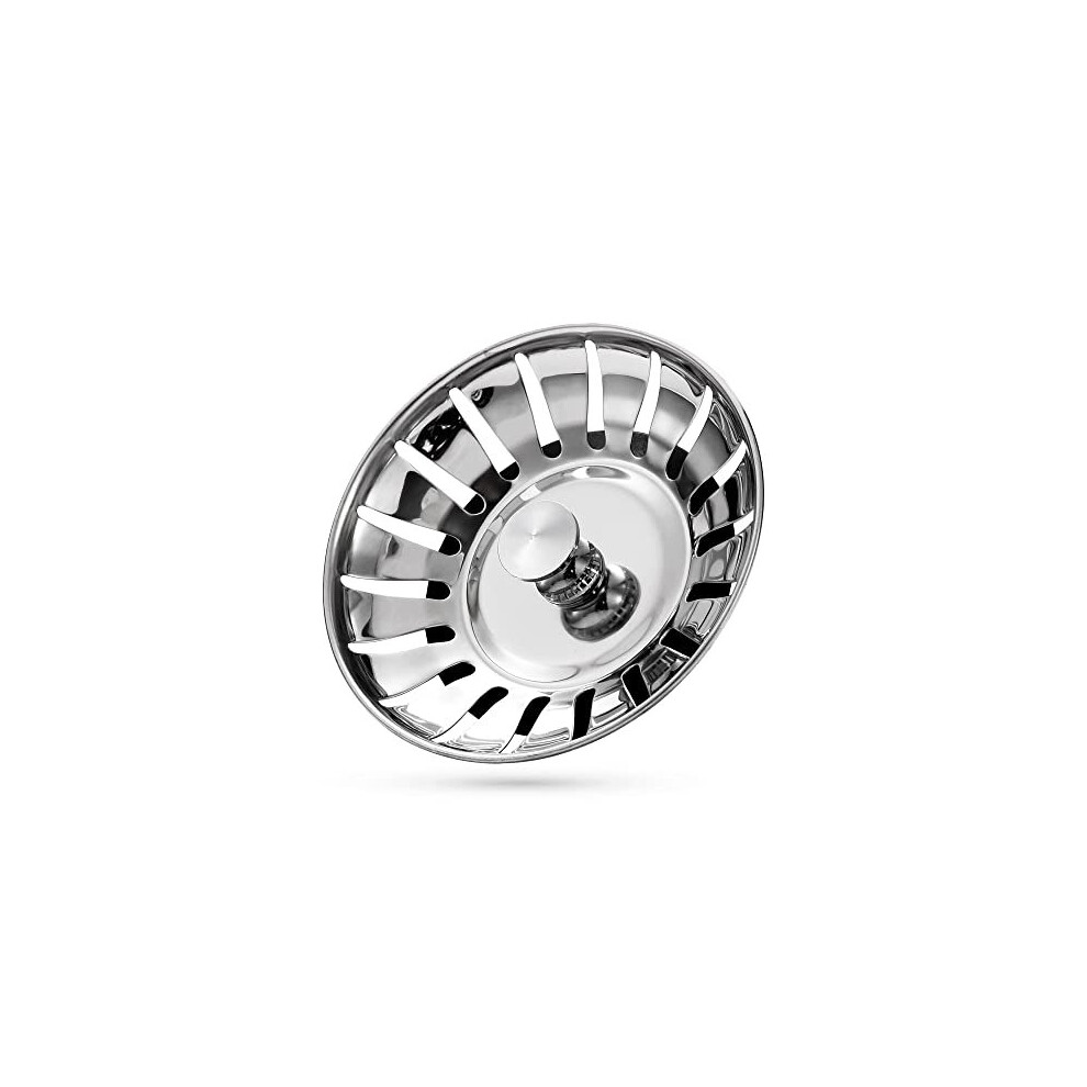 Kitchen Sink Strainer Drainer Plug – 78mm Thick Stainless Steel Replacement Sink Plugs Stopper for Drain and Filter in Kitchen and Bathroom Sinks