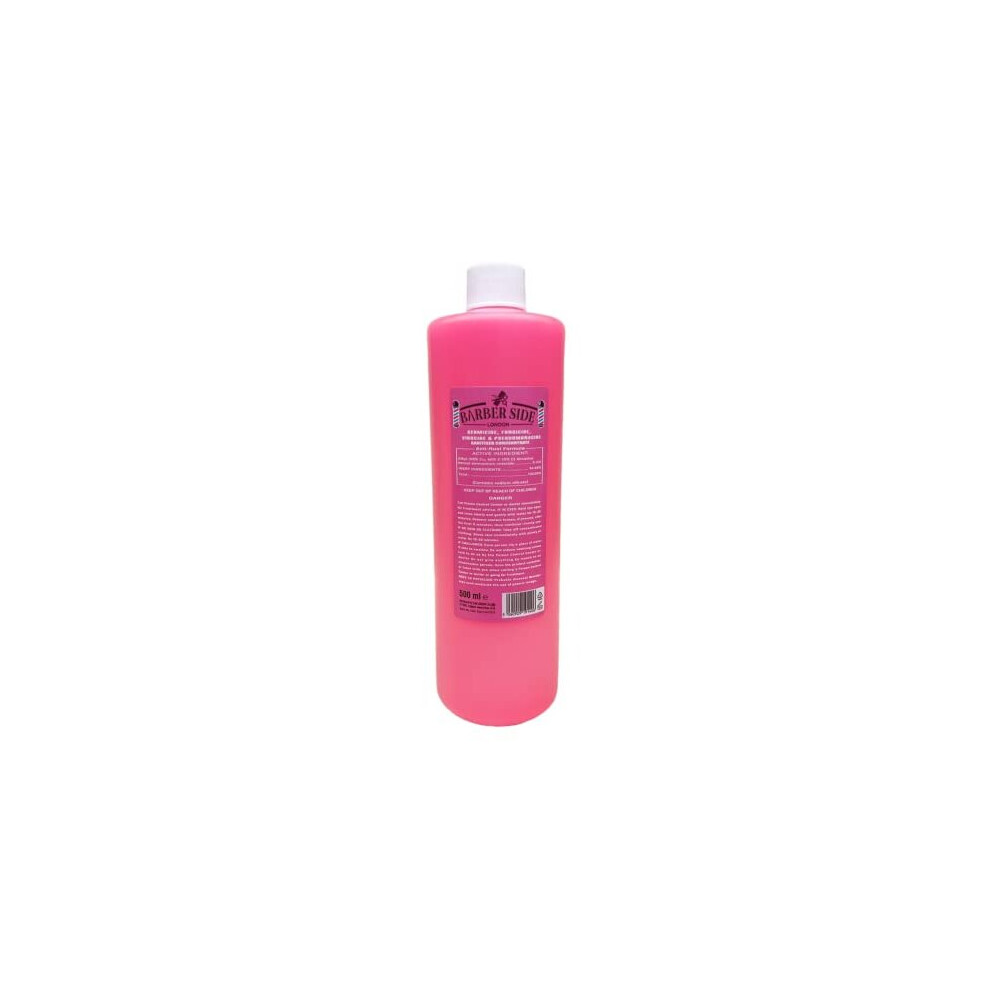 Barber Side London Disinfectant Solution for Salon Barbicide Jars, Medical, Athletics-Girmicide Solution 500ml (Pink)