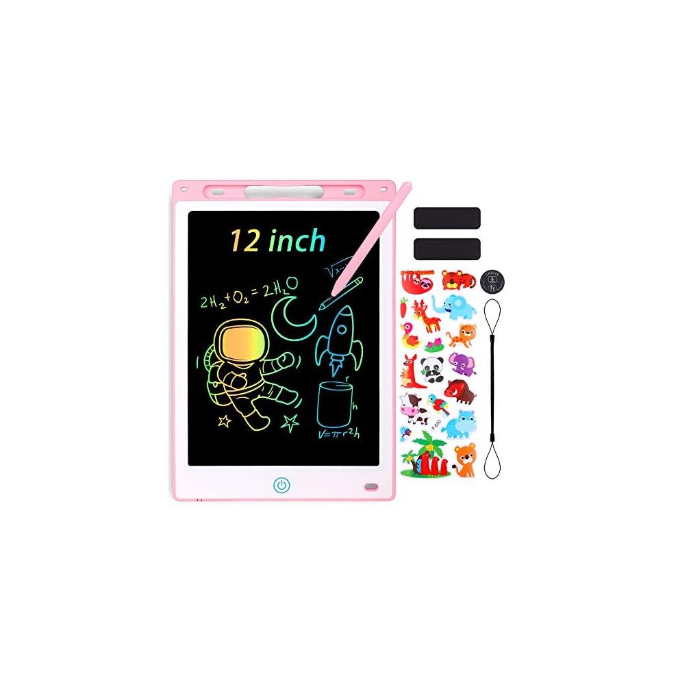 Sofore LCD Writing Tablet for Kids, 12 inch Colorful Screen Kids Drawing Board Doodle Pads Kid's Toys Birthday Present for 3 4 5 6 7 Girls Boys