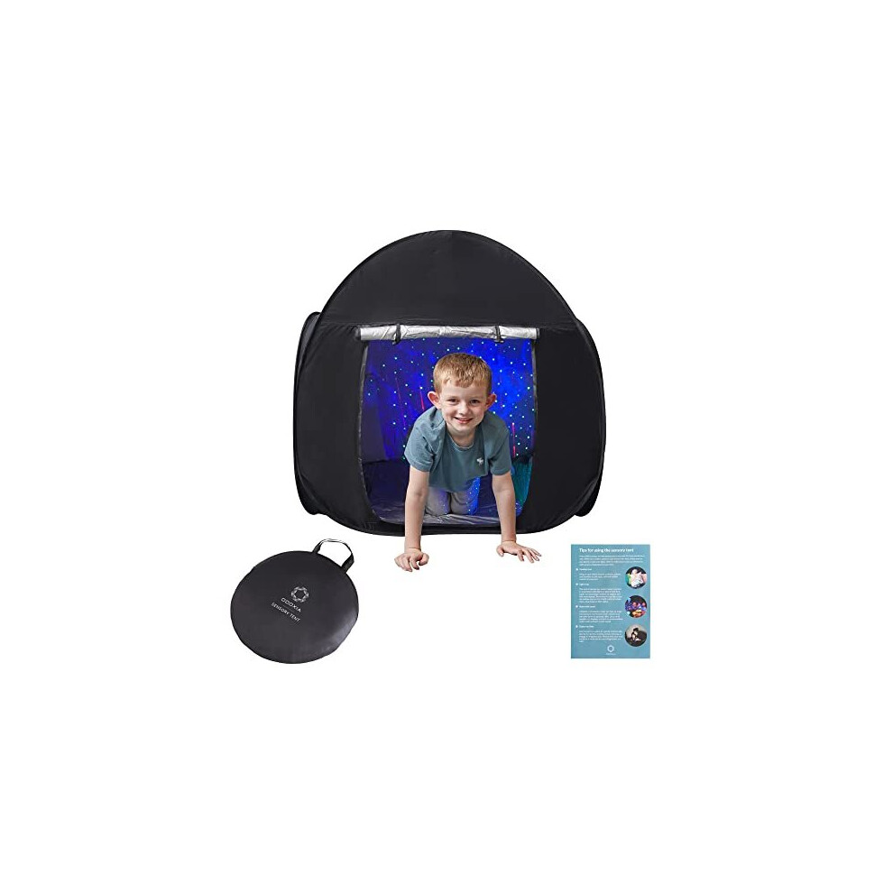 Odoxia Sensory Tent | Calm Down Tent For Children To Play And Relax | Sensory Corner | Helps With Autism, Spd, Anxiety & Improve Focus | Out Sensory Black