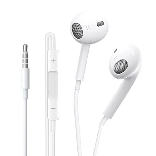 For 3.5 mm Wired Earphones,Stereo Sound in-Ear Headphones with Microphone Volume Control,for Samsung,HUAWEI,Pad,iPhone,Pod,Laptop,Tablets,PC,MP3 and