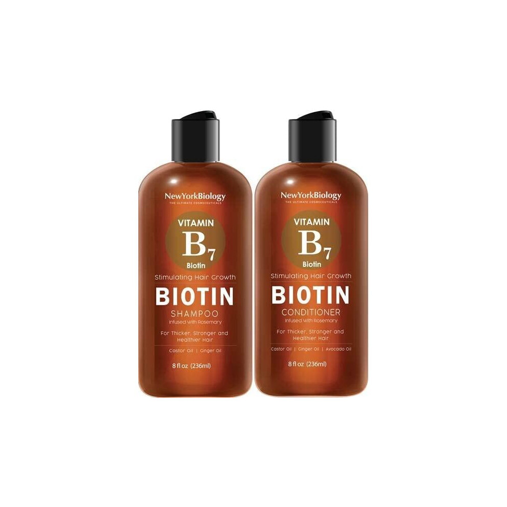 Biotin Shampoo and Conditioner Set 236ml for Hair Growth and Thinning Hair â Thickening Formula for Hair Loss Treatment â For Men & Women â Anti