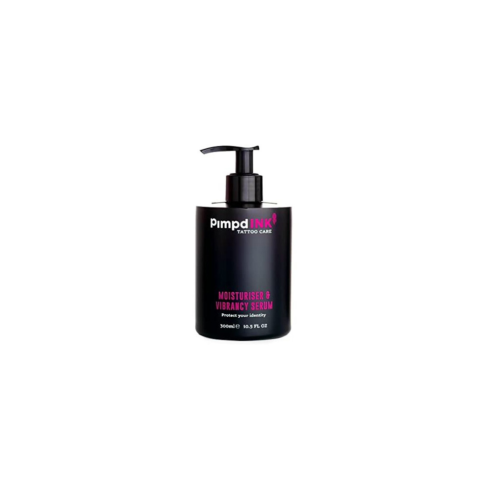 PimpdINK Moisturiser & Vibrancy Serum for Protecting and Restoring your Tattoo's colours (300ml Pump Bottle)
