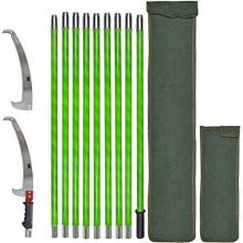 SUNORCHID Pole Pruning Saw 27 Foot Long Handle Adjustable Length, Tree Pruner Tree Loppers Long Reach for Palm Oak High Branches ;with Carry Bag and