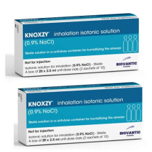 KNOXZY Sterile Isotonic Saline 0.9% NaCl Inhalation Solution, 20 x 2.5 mL Unit Dose, Preservative-Free, Pack of 2