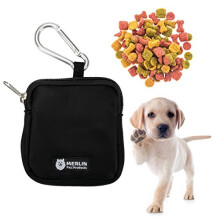 Merlin Pet Products Small Dog Treat Bag, Training Pouch Pocket Size Travel Walking Walk Treats Pouch, Bag For Lead Treats, (Black)