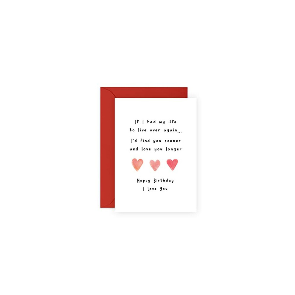 Boyfriend Birthday Card - Husband Birthday Card - 'I Love You Longer' - I Love You Gifts For Him or Her - Sweet Birthday Cards for Wife Girlfriend