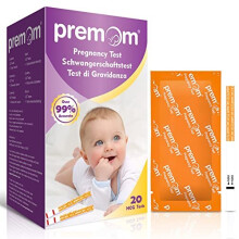 Premom hCG Pregnancy Test Strips: 20 Individually Wrapped Pregnancy Test Kit Powered by Premom Ovulation Predictor | hCG Urine Pregnancy Test Strips